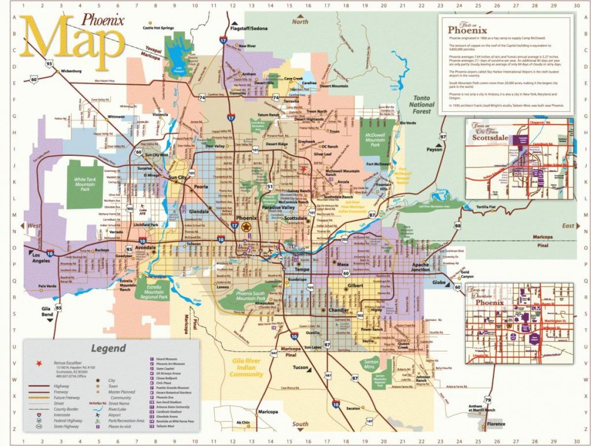 फीनिक्स बस मार्गों के नक्शे