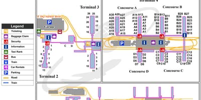 टर्मिनल का नक्शा phx